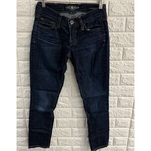 LUCKY BRAND WOMENS JEANS‎ SIZE 00/24 CHARLIE SKINNY DARK WASH LOW RISE DENIM